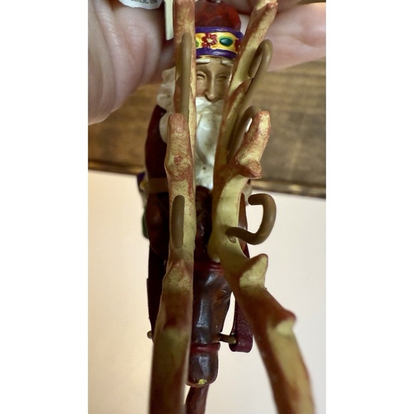 Jim Shore Christmas Santa Did Ride  Reindeer Ornament Heartwood Creek 2006 - Picture 5 of 11